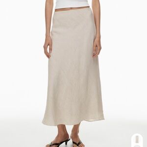 Aritzia Cream Maxi Skirt linen
